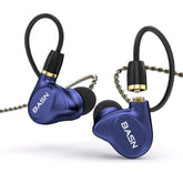 BASN Metalen 4 Drivers HiFi (2DD+2BA) In-Ear Monitor Headphones Blue
